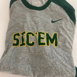 Nike Baylor Sic’em 3/4 sleeve Dri fit shirt